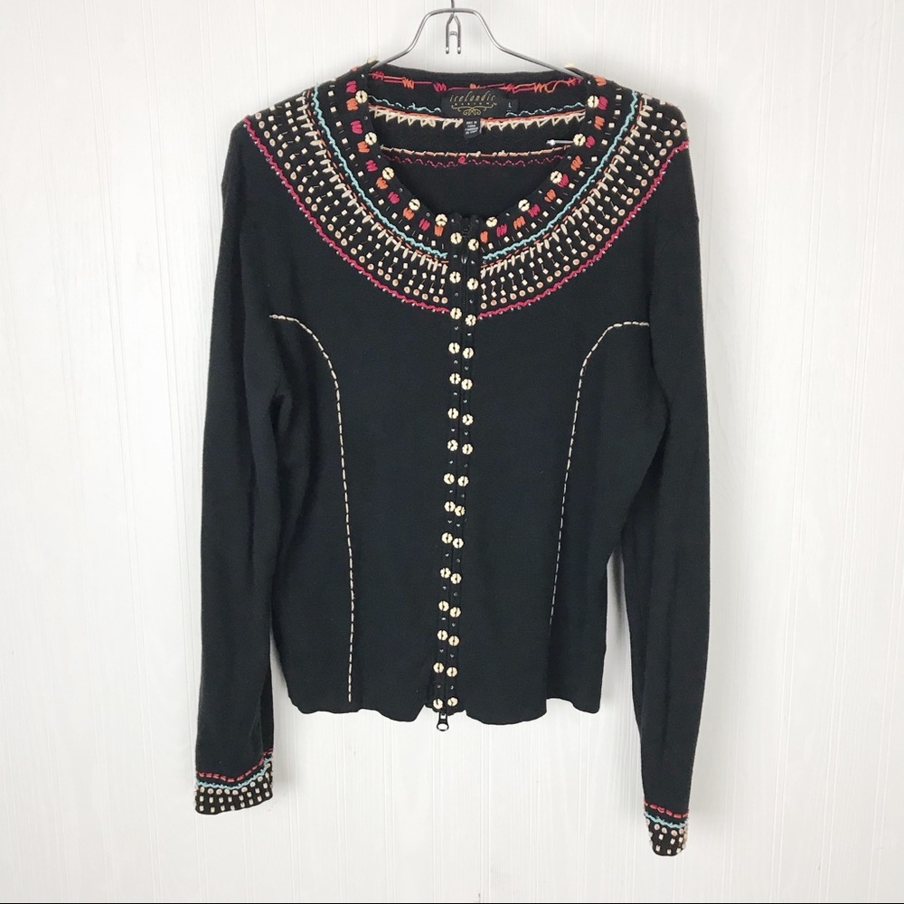 ✅ Icelandic designs sweater embellished black